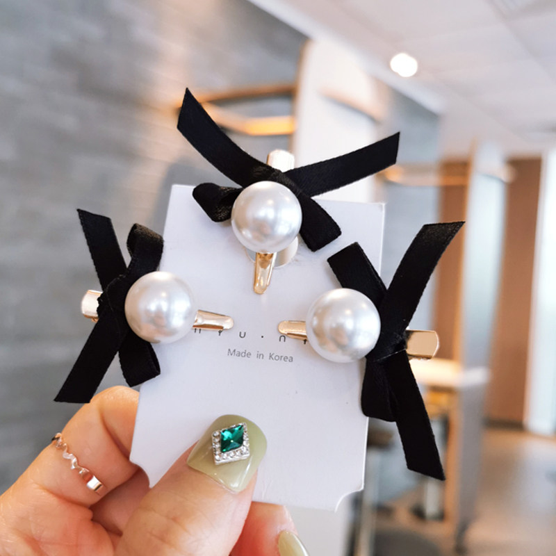 Personality small pearl butterfly duck mouth sweet hundred and browse sea clip side side hair clamp hair hair clip