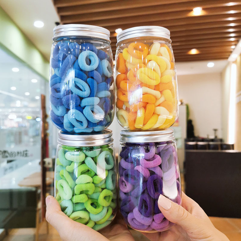 Han Edition Girl Sweet candy colour small number of hair band Hair Leather Fascia Pan Hair Rope Small Clear New Rope Leather Cover