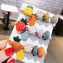 New fruit series hair rope tie hair rubber band Sweet Joker head rope high elastic Hairband leather case women
