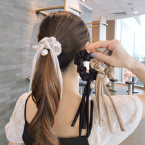 Temperament Small Sister Large Intestine Ring Hair Rope Sweet 100 Lapped Hair Leather Fascia Pan Hair rear Rope Back Brain Spoon Method Hair