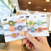 Alloy little Daisy Head rope female Net red hipster flower Hairband Korean hair rope leather case hair accessories rubber band
