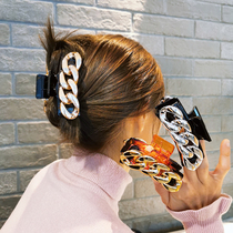 Personality Net Red style Chains Big grip clamping disc hair clip Elegant 100 Hitch Rear Brain Spoon Hairspoon Hairpin Shark Clip