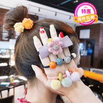 Autumn and winter simple Net red hair rope Korean plush tie hair band head rope Korean version of Hairband leather case female head jewelry