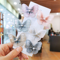 Japanese Super fairy Net red three-dimensional bow Pearl hairclip edge clip banghai clip girl cute clip headgear hair accessories