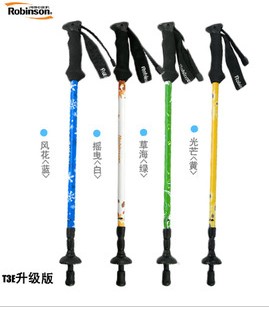 Robinson Robinson sợi carbon trekking cực T3E nạng mía Fenghua Caohai Ray lắc lư gậy chống inox	