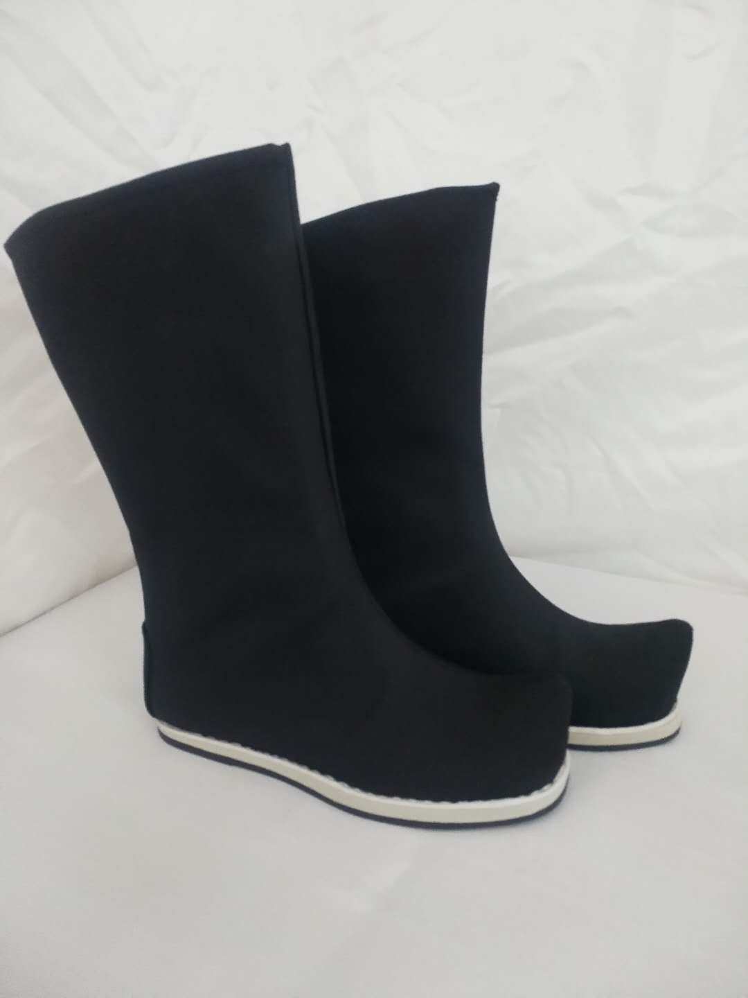 Brocade Western-style Fish Suit Shoes Hanfu Boots Teething Soap Boots for men and women The same Little Dragon Girl Gufeng Ancient Style Chinese Wind