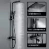 Wote black hot and cold shower set All copper home bathroom constant temperature shower rain nozzle supercharged shower artifact
