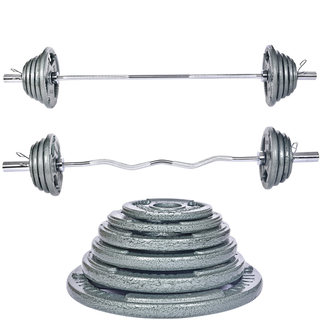 璇哥杠铃家用铸铁杠铃套装健身烤漆杠铃套装杠铃烤漆小孔奥杆杠铃