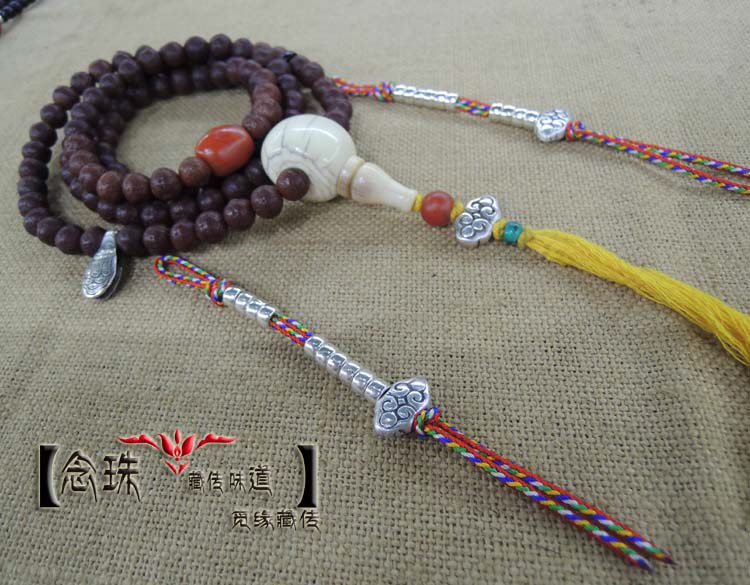 Sterling silver solid counter Tibetan beads Bodhi Zi Wen play accessories counter remember the head of the Buddha