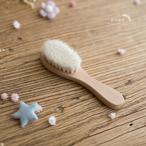 Newborn Baby Baby Newborn Massage Woolwood Comb Head Brush Soothing Care Head Moss Fetal Hair Newborn Beauty Work