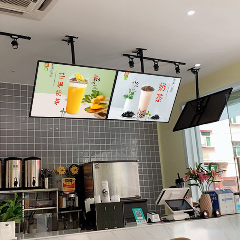 Price List Light Box Display Cards Small Eating shop Milk Tea Shop LED Hanging ultrathin Dot Dining Shine Menu Billboard