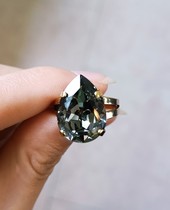 Big-name designer 24k gold-plated high-order crystal water drop open ring 528 deposit 400 non-refundable and non-exchangeable