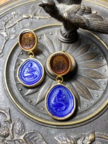 Italy m c sterling silver gold plated cameo earrings 1680 deposit 830