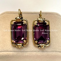 Big-name designer 24k gold-plated high-order crystal-shaped ear hooks 1068 deposit 800 non-refundable and non-exchangeable