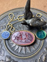 Italy m c sterling silver gold-plated glazed cameo necklace 2880 deposit 1440