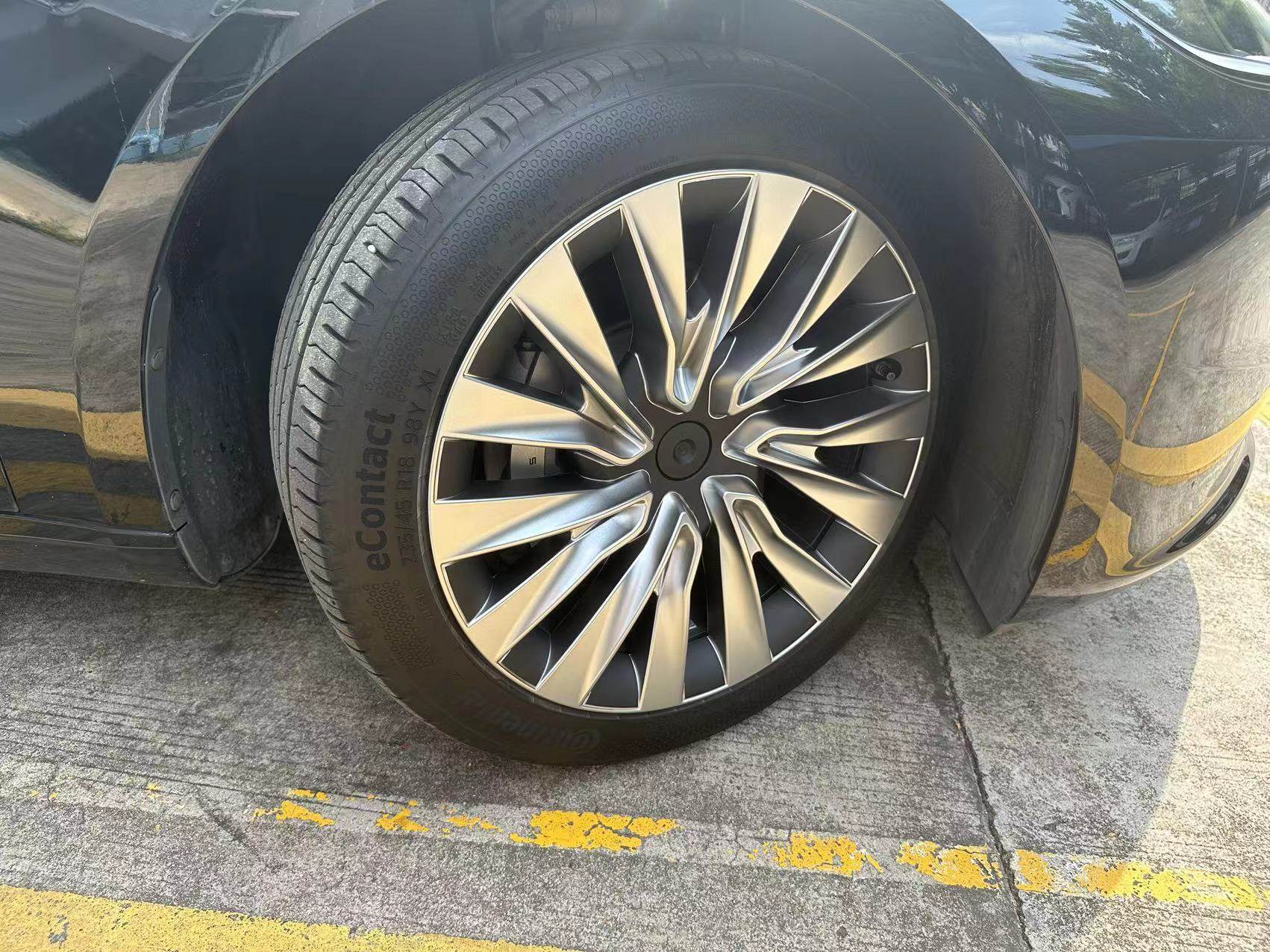 4PCS 18 Zoll Radnabenkappen Für Tesla Modell 3 Highland Version 2024 Leistung Ersatz Radnabenkappe Vollrandabdeckung Zubehör – Detail 10