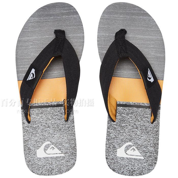 2026 Quikilver Casual Flip-Flops with Fabric Straps, Non-Slip Beach Sandals for Boys, Flat Quick-Dry Slippers