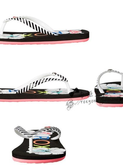 2025年ROXY新款夏季塑胶人字拖凉鞋泡沫超轻旅游女童沙滩凉拖鞋