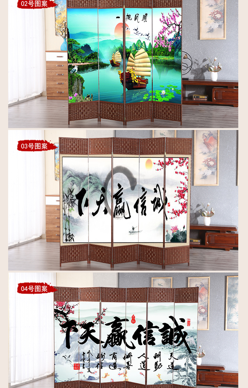 Trung Quốc mới phân vùng màn hình hiện đại hai mặt đơn giản gấp phòng khách gấp văn phòng phòng ngủ di động màn hình hiên - Màn hình / Cửa sổ vach ngan ban tho
