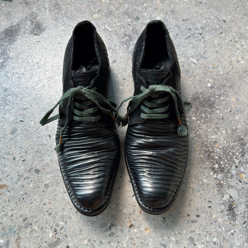 Dark Craftsman Pointed-Toe Horsehide Cubs Mango Toe 2600L Derby Shoes Dark Craftsman Pointed-Toe Horsehide Cubs Mango Toe 2600L Derby Shoes