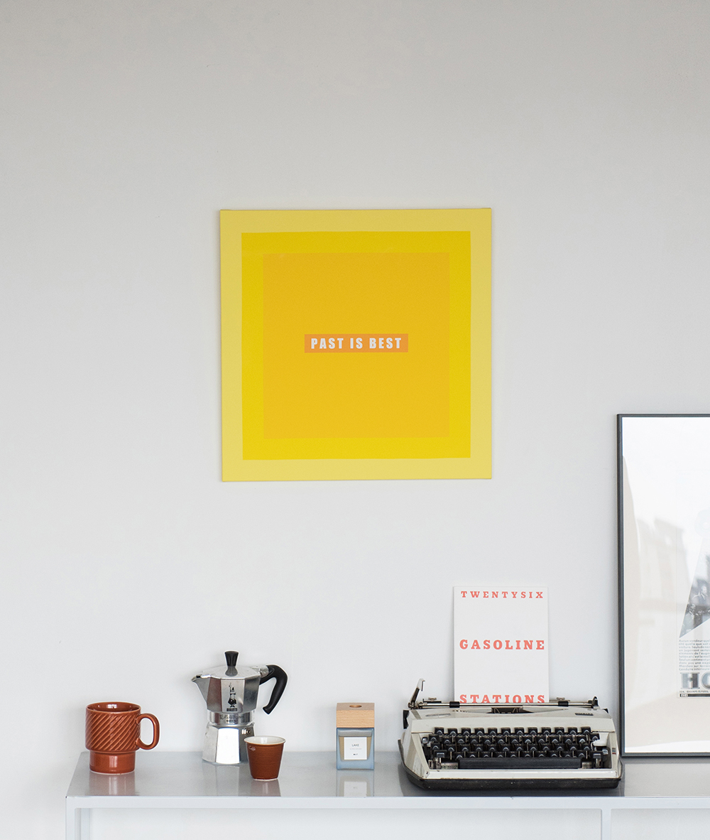 Original Pole Jane Color Popup Hung Painting Abstract Art Poster Living-room Bedroom With Frame Day Fall Yellow Retro Decoration Painting