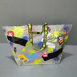 Foreign Trade Oversized Cartoon Woven Coated Waterproof Supermarket Environmentally Friendly Shopping Bag Handbag Shoulder Bag Storage Bag