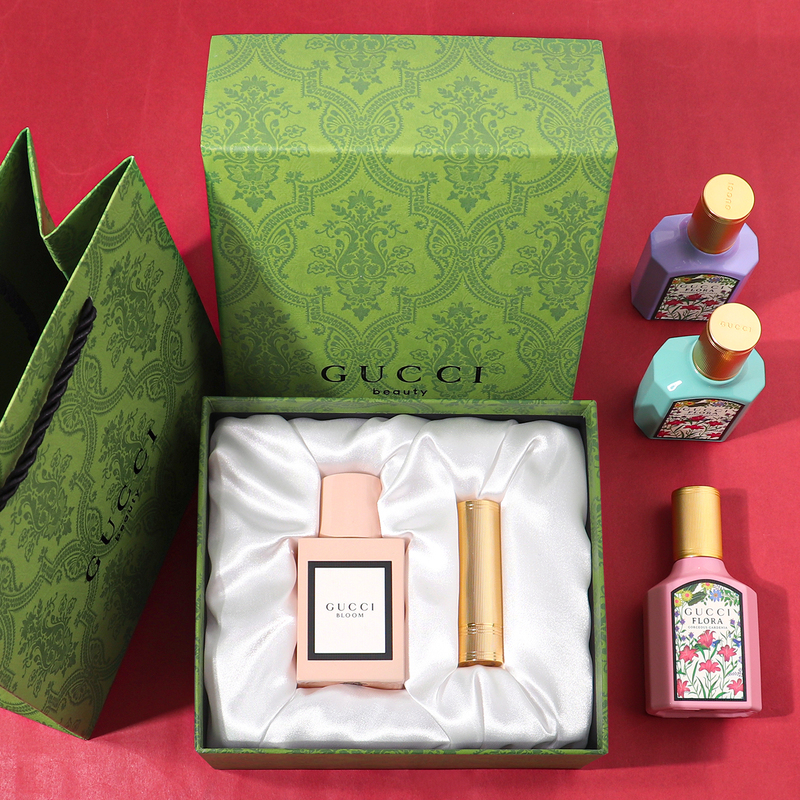 Authentic Gucci Gucci Flower Bloom Perfume Gift Box 505 Lipstick Set Big Brand Cool Chic Women's Gift Authentic Gucci Gucci Flower Bloom Perfume Gift Box 505 Lipstick Set Big Brand Cool Chic Women's Gift