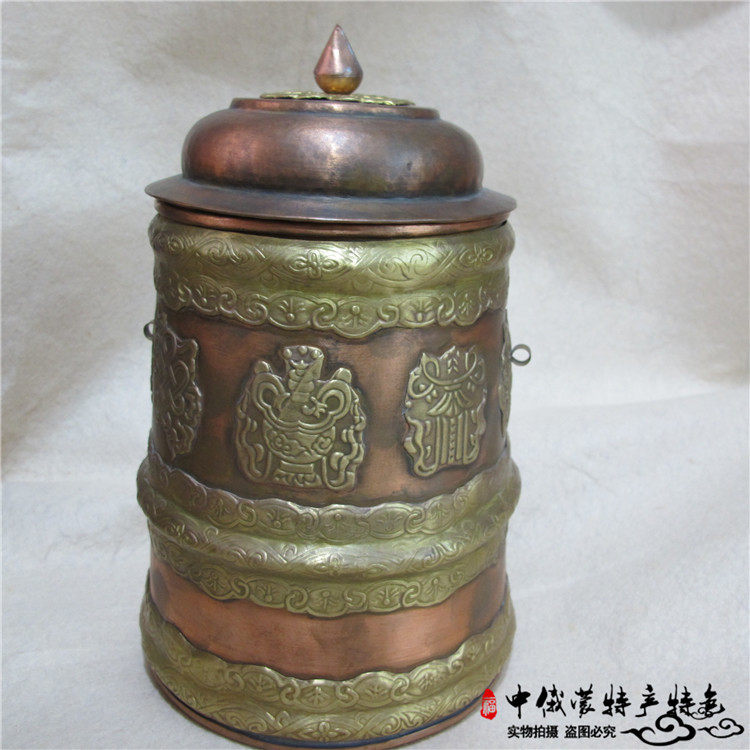 Mongolian specialities pure copper milk teapot Mongolian cutlery upscale pure handmade to make full copper horseshoe pots Mont dining appliance copper