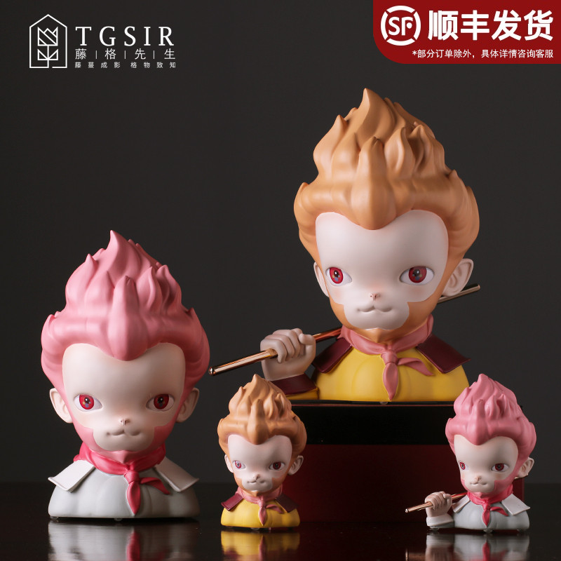 Modern minimalist creative Qi Tianda Holy ornaments home living room bedroom Xuanguan Sun Wukong doo triumphed over Buddha ornaments