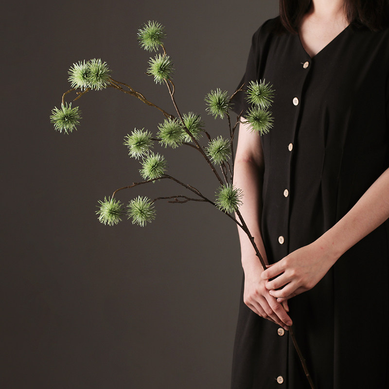 Simulation of Japanese five needle pine planting room large landing fake flowers high-end decorative pine branches