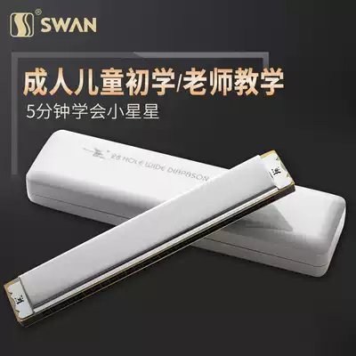 Swan 28 hole polyphonic harmonica accent beginner to send secret piano cloth