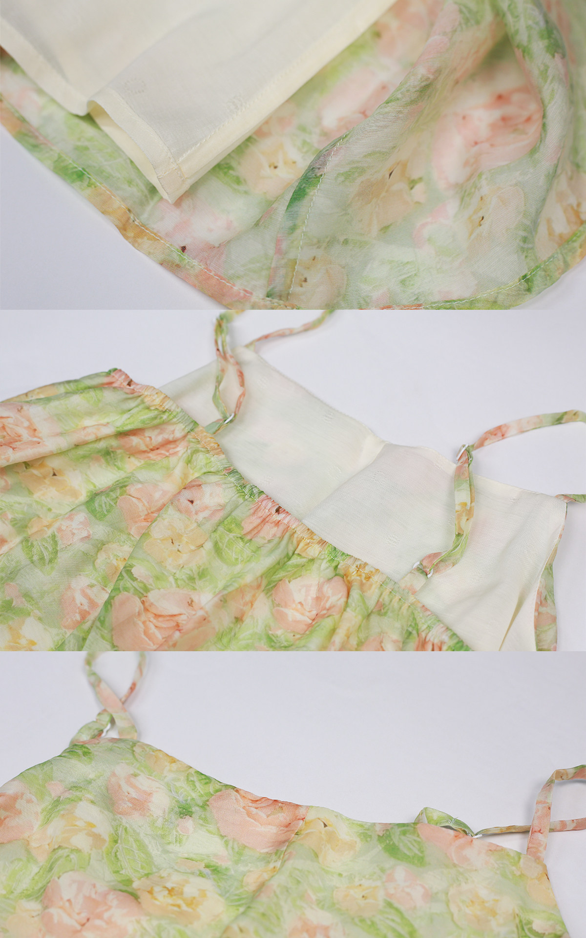 汉服上装 泊月夏季汉服吊带背心天丝棉古风印花透气上衣 觉夏花园青绿色选