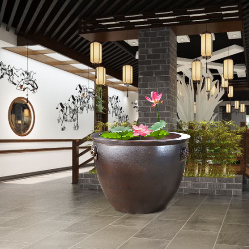 Archaize of jingdezhen ceramic aquarium tank 1 m courtyard porcelain jar water lily basin bowl lotus lotus cylinder cylinder cylinder tortoise