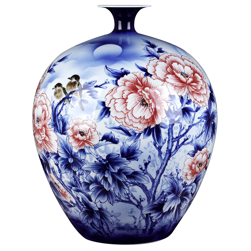 Jingdezhen ceramics new Chinese hand - made of blue and white porcelain vase furnishing articles home sitting room ark adornment handicraft