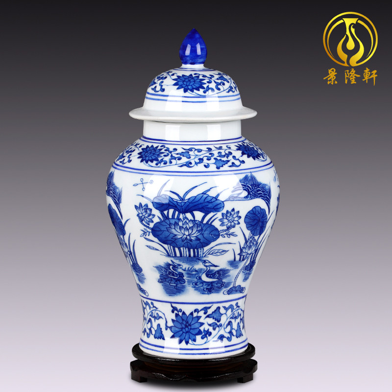 Jingdezhen ceramics archaize general storage tank jar airtight canister caddy fixings household act the role ofing is tasted furnishing articles in the living room