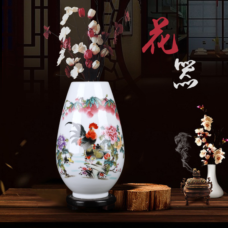 Jingdezhen ceramic vase furnishing articles sitting room lucky bamboo flower, dried flower crafts home decoration flower implement