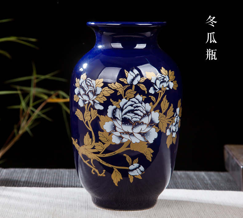 Jingdezhen ceramic floret bottle furnishing articles sitting room XuanGuang gossip feng shui plutus cloisonne household decorations