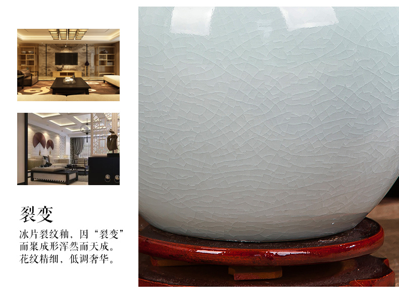 Jingdezhen ceramics vase crack Chinese penjing flower arranging porcelain wine handicraft decorative household items