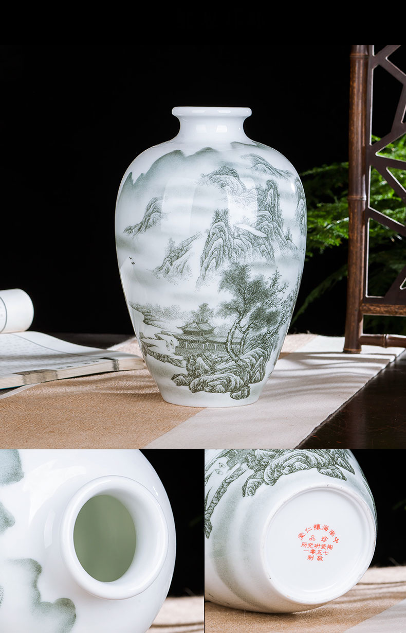 Jingdezhen ceramics high white porcelain of famille rose porcelain vase MAO home sitting room place wine decorations arts and crafts