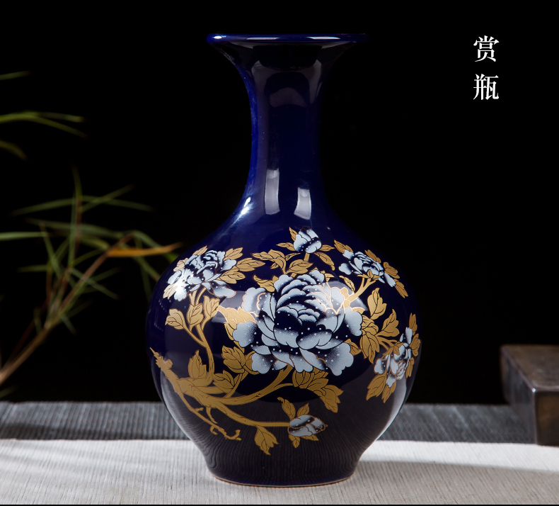 Jingdezhen ceramic floret bottle furnishing articles sitting room XuanGuang gossip feng shui plutus cloisonne household decorations