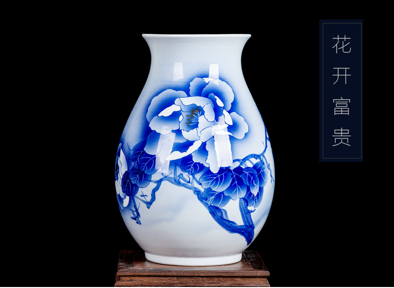 Jingdezhen blue and white ceramics hand - made vases, flower arranging, the sitting room porch ark adornment of Chinese style household furnishing articles