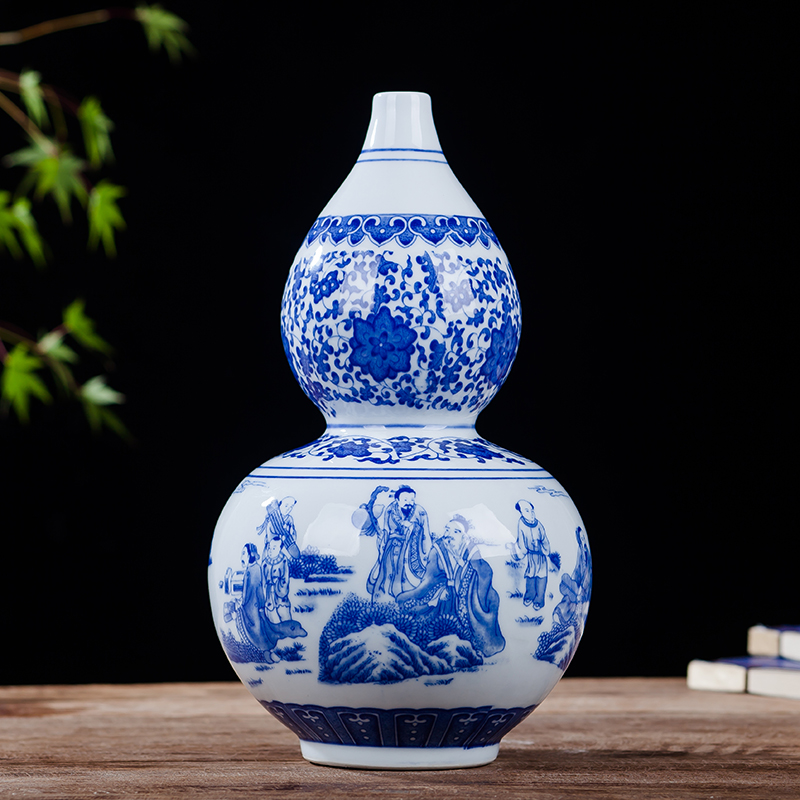 Archaize sitting room of jingdezhen porcelain Archaize ceramic vase ornamental furnishing articles vase of blue and white porcelain vase