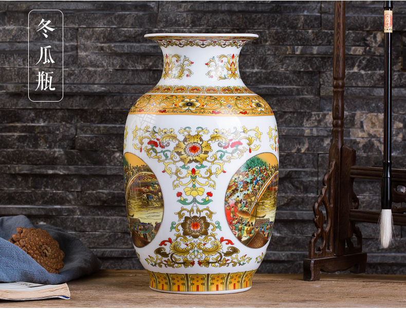 Jingdezhen ceramics vase Chinese penjing flower arranging, small white porcelain wine crafts home decoration