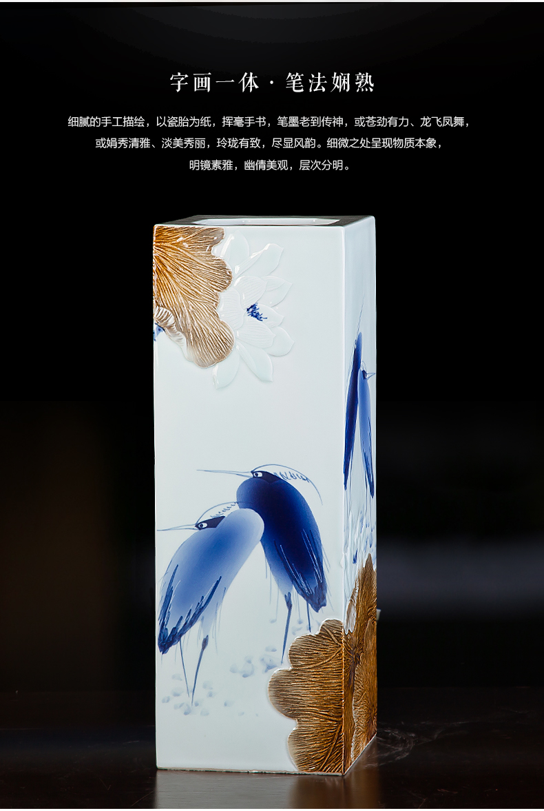 Jingdezhen ceramics hand - made vases, flower arrangement wine porch home decoration sitting room TV ark, furnishing articles