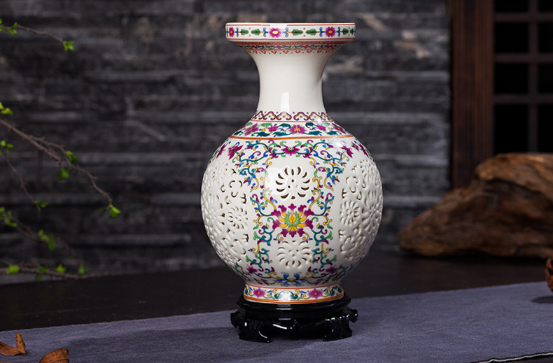 Creative ceramic vase three - piece porch ark cabinet office home sitting room adornment handicraft furnishing articles