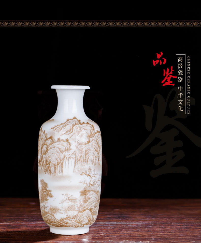 Jingdezhen ceramics high white porcelain of famille rose porcelain vase MAO home sitting room place wine decorations arts and crafts