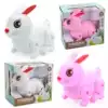 Simulation electric white rabbit glowing music bouncing singing and dancing cartoon doll cute animal toy