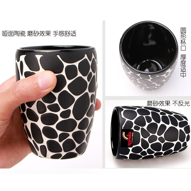 SPIRELLA/silk pury pebble gargle couples YaGang creative ceramic brush kit toothbrush cup cup