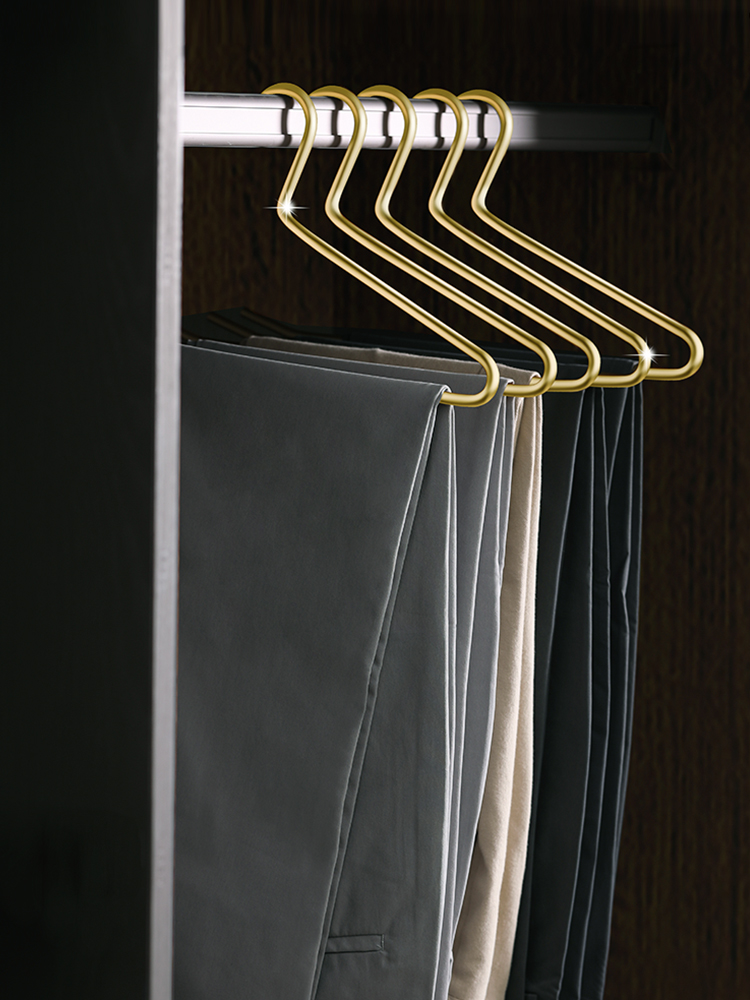 Tianzong aluminum alloy pants rack z word pants clip incognito household multi-function pants hanger special wardrobe storage artifact
