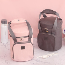 Round lunch box handbag Insulated Bag lunchbox for working group Students Thickened Aluminum Foil With Rice Bag bag